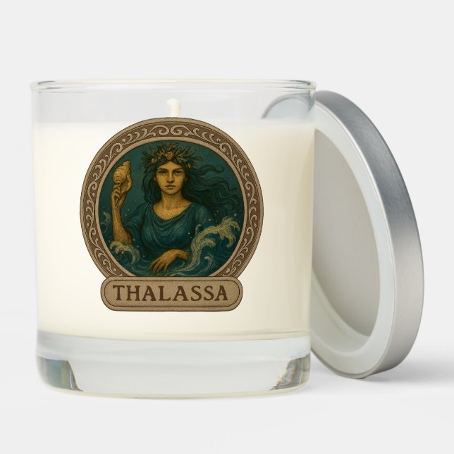 Thalassa Deity Candle – Primordial Sea Goddess (Lid)