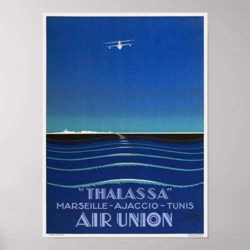 Thalassa France Vintage Travel Poster 1927