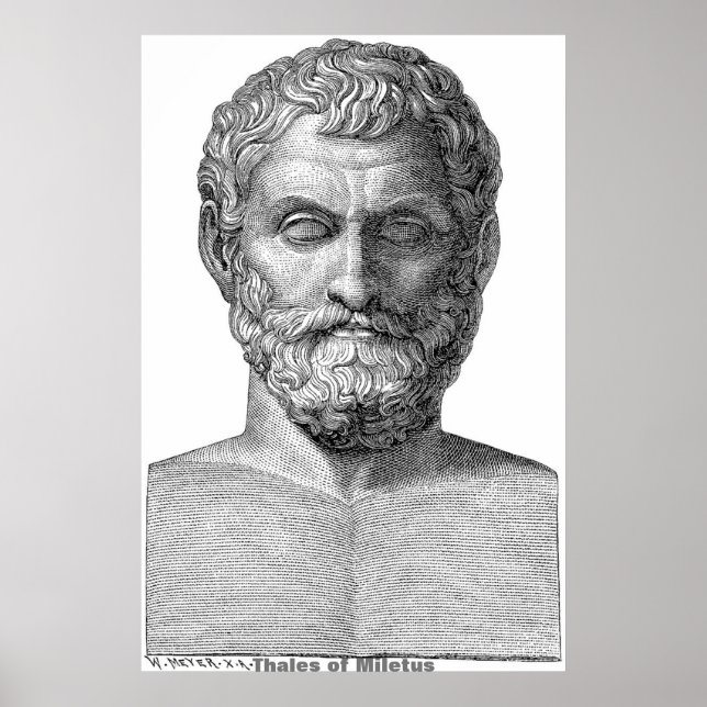 Thales of Miletus / Greek Philosopher / Poster (Front)