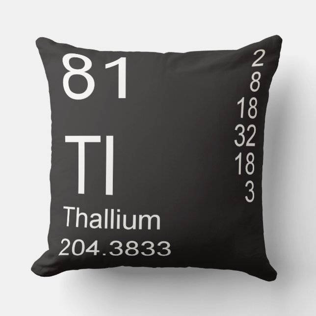 Thallium Throw Pillow (Front)