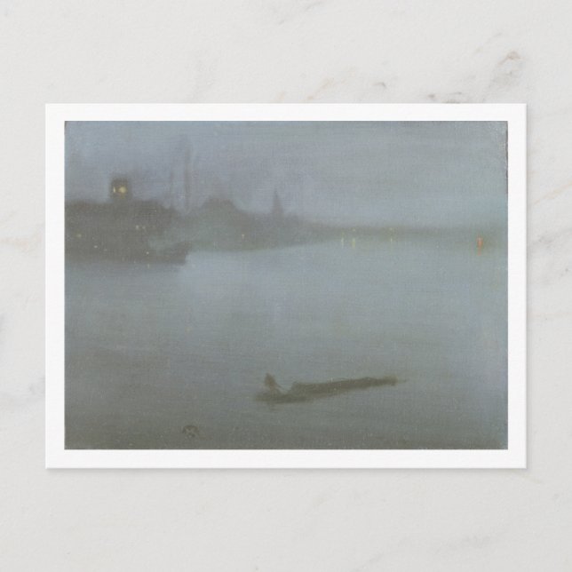 Thames - Nocturne in Blue and Silver, c.1872/8 (oi Postcard (Front)
