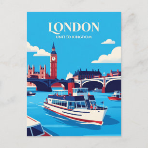 Thames River United Kingdom Postcard