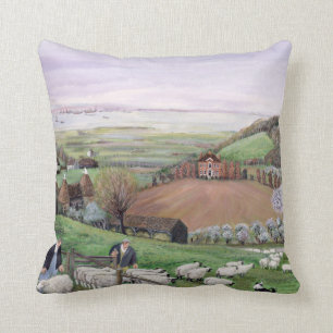 Thames View Throw Pillow