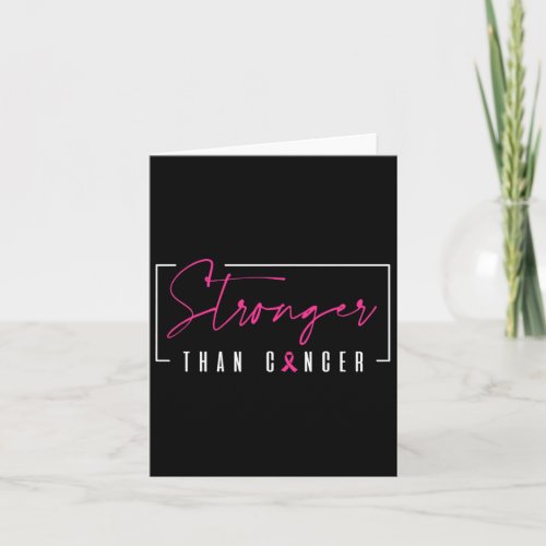 Than Breast Cancer Warrior Pink Ribbon  Card