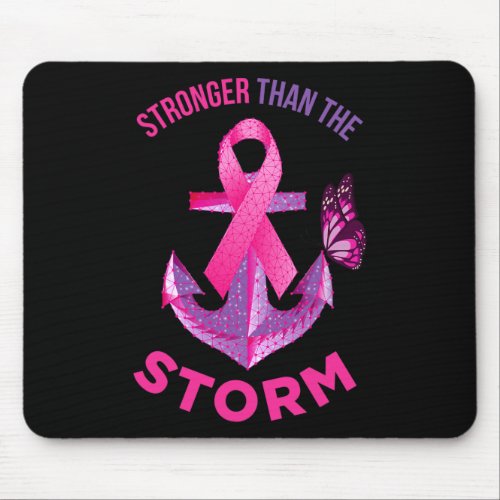 Than The Storm Fight Breast Cancer Ribbon Wear Pin Mouse Pad