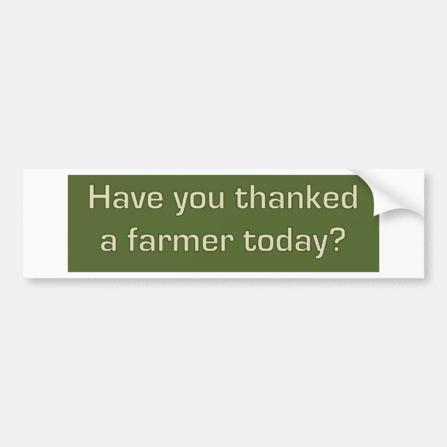 Thank a farmer bumper sticker (Front)
