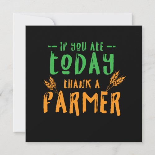 Thank A Farmer Farm Farming Agriculture Ranch Trac Invitation