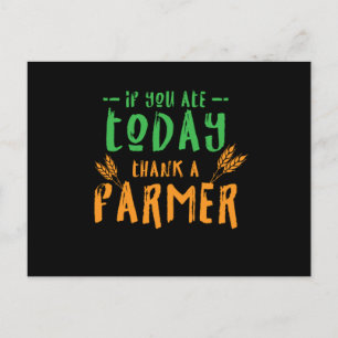 Thank A Farmer Farm Farming Agriculture Ranch Trac Postcard