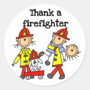Thank a Firefighter T-shirts and Gifts Classic Round Sticker