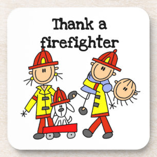 Thank a Firefighter T-shirts and Gifts Drink Coaster
