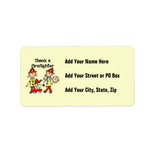 Thank a Firefighter T-shirts and Gifts Label