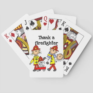 Thank a Firefighter T-shirts and Gifts Poker Cards