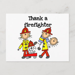 Thank a Firefighter Tshirts and Gifts Postcard