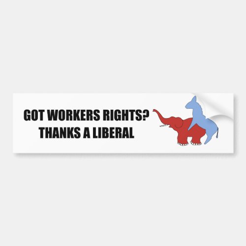 Thank a liberal bumper sticker