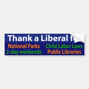 Thank a Liberal for a lot of your privileges Bumper Sticker