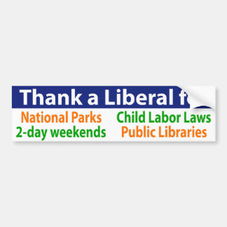 Thank a Liberal for a lot of your privileges Bumper Sticker