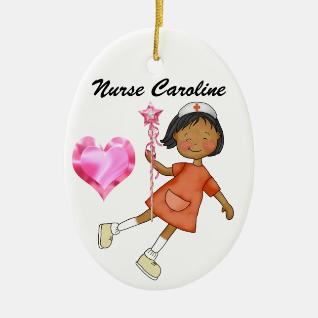 Thank a Nurse - SRF Ceramic Ornament (Front)