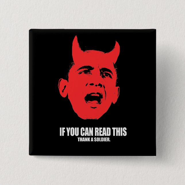 Thank a soldier Bumpersticker Pinback Button (Front)