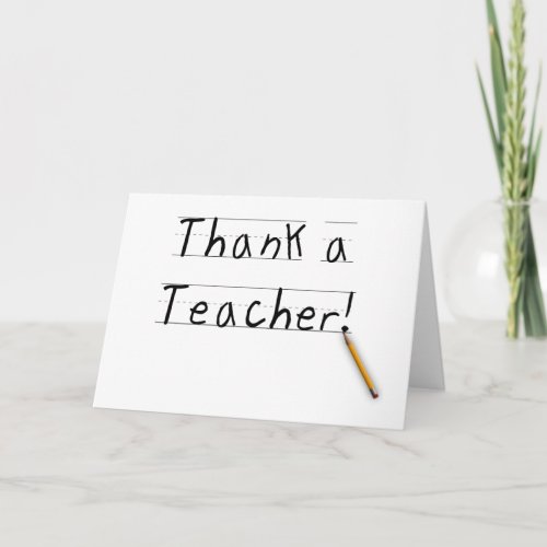 Thank a Teacher Thank You Card