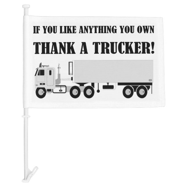 Thank A Trucker Car Flag (Front)