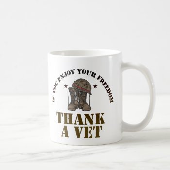 Thank A Vet Veterans Day Coffee Mug by ZazzleHolidays at Zazzle