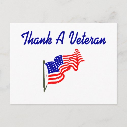 Thank A Veteran 2 Postcard