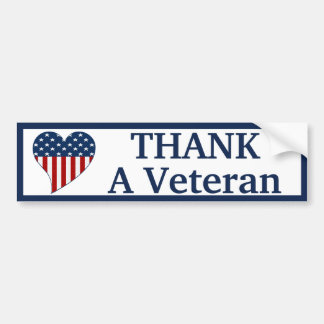 Thank a Veteran Bumper Sticker