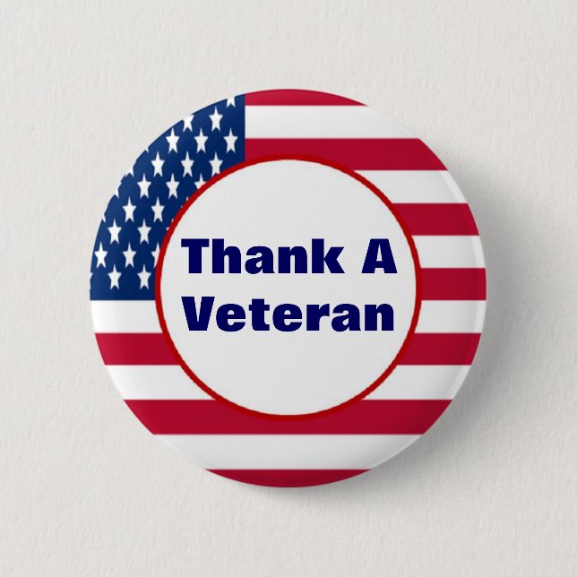 Thank A Veteran Button (Front)