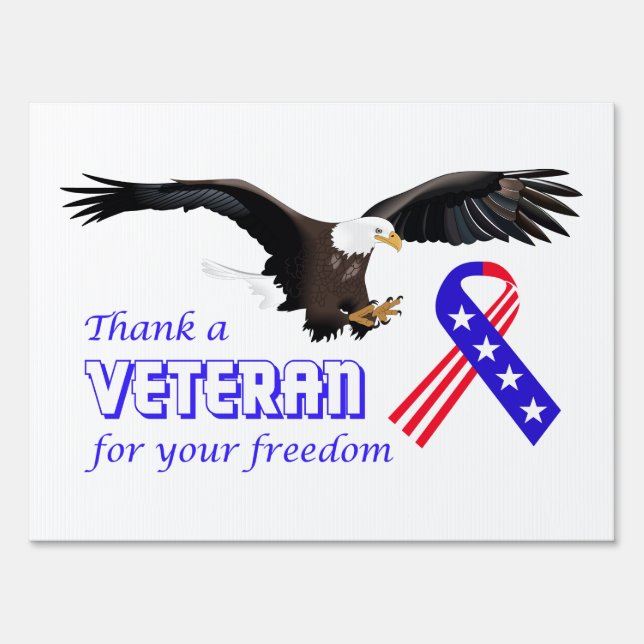 Thank a Veteran Sign (Front)