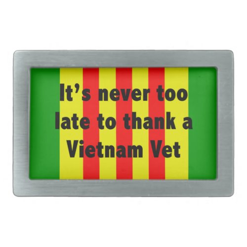 Thank a Vietnam Vet Viet Nam Flag Belt Buckle