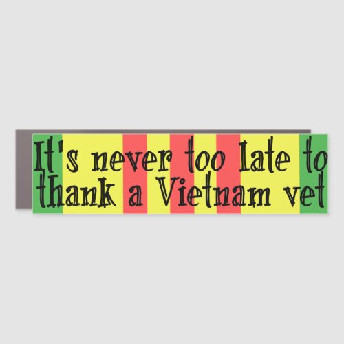 Thank a Vietnam Vet Viet Nam Flag Car Magnet