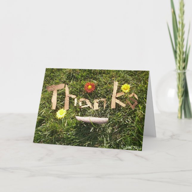 thank bark letterpress thank you card (Front)