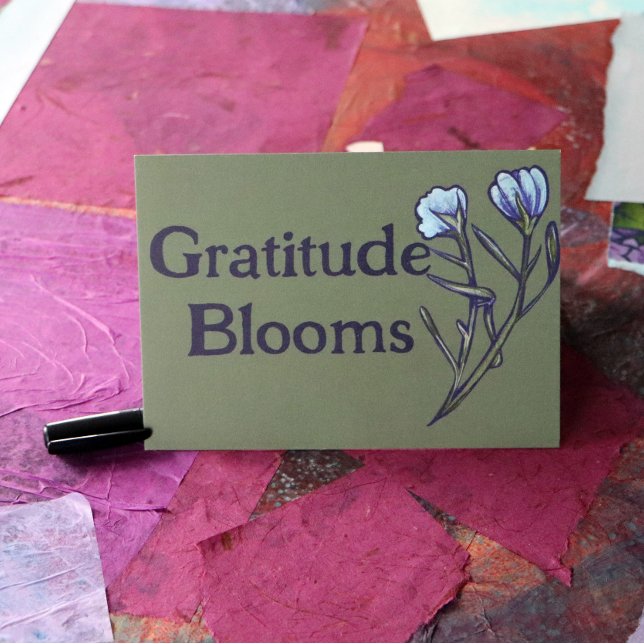 Thank blue floral flowers                          card (Creator Uploaded)