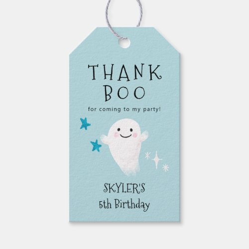 Thank Boo  Halloween Boy Birthday Party  Gift Tags