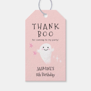 Thank Boo   Halloween Girl Birthday Party Gift Tags
