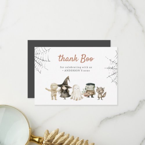 Thank Boo Spooky Halloween Thank You Card
