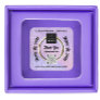 Thank Business QR Code Logo Purple Glitter Square Sticker