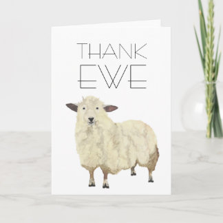 "THANK EWE" card