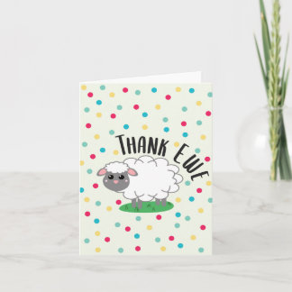 Thank Ewe - Funny Sheep Thank You Card