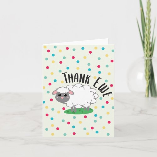 Thank Ewe _ Funny Sheep Thank You Card