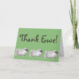 Thank Ewe! Sheep Greeting Card
