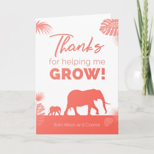 Thank for helping me grow card