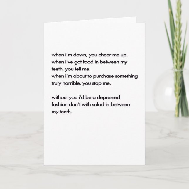 Thank god for friends thank you card (Front)