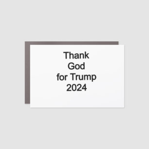 Thank God for trump 2024 Car Magnet