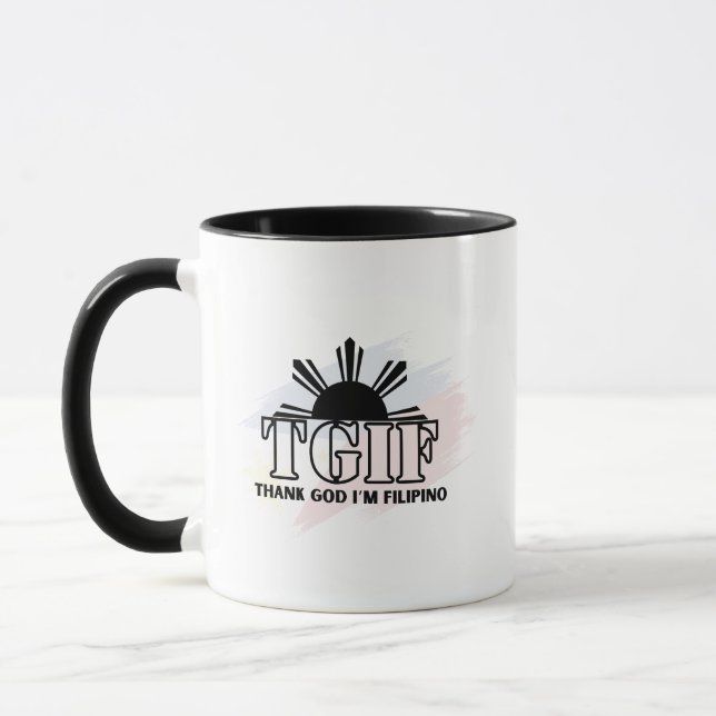Thank God I’m Filipino Mug Proud Pinoy Coffee Cup (Left)