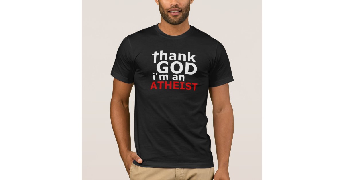 18x18 Funny Shirts for Atheists Thank God I'm an Atheist Funny Sarcastic Ironic Throw Pillow Multicolor 