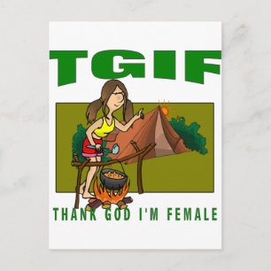 Thank God I'm Female Postcard
