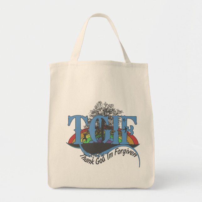 Thank God I'm forgiven TGIF Tote Bag (Front)