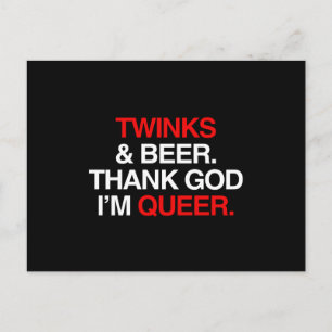 Thank god I'm queer (male) Postcard