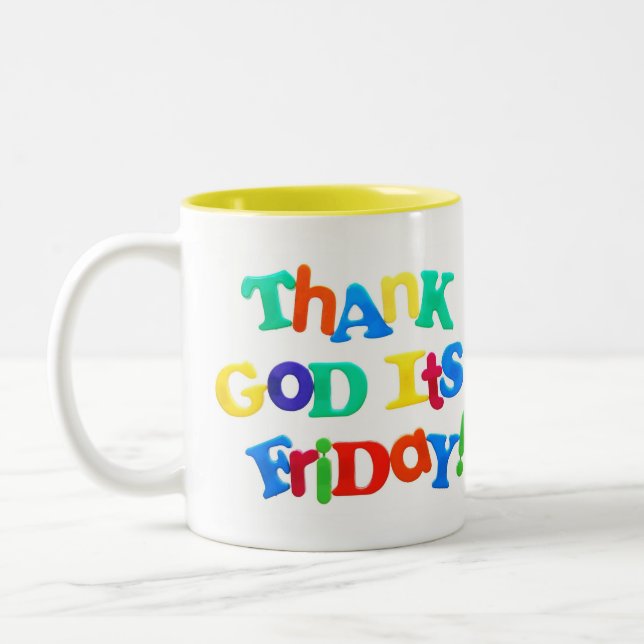 Thank God it's Friday! 2 Sided Mug (Left)